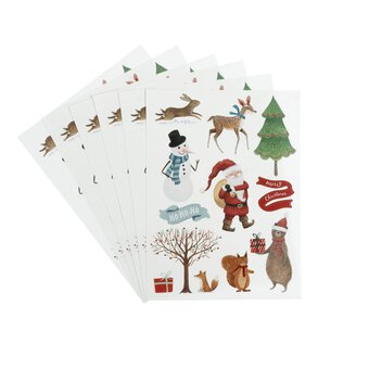 Christmas Paper Stickers 72 Pack