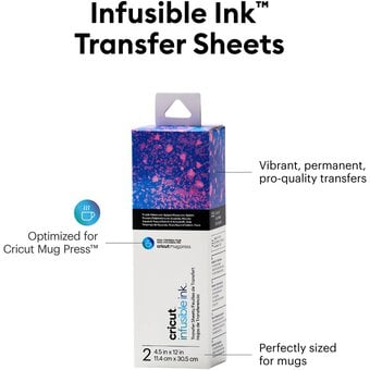 Cricut Infusible Ink Purple Watercolour Mug Press Transfer Sheets 2 Pack image number 3