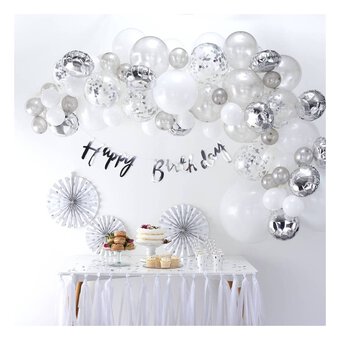 Ginger Ray Silver Balloon Arch Kit