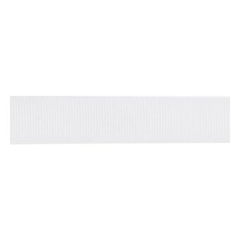 White Grosgrain Ribbon 15mm x 5m