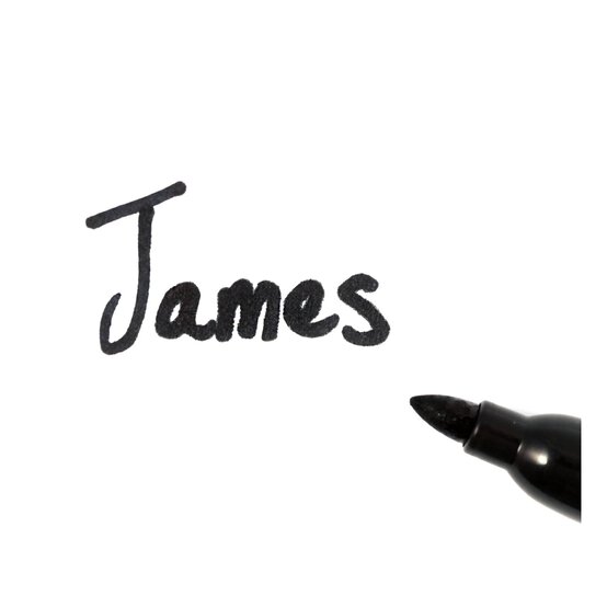 Black Fine Permanent Markers 5 Pack image number 3