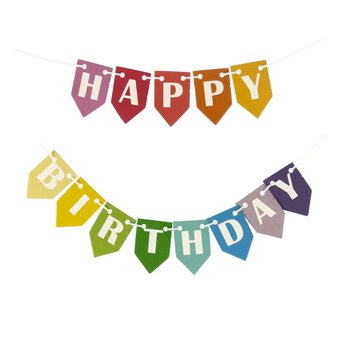Rainbow Happy Birthday Cake Bunting image number 2