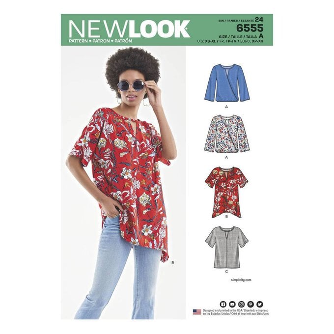 New Look Women's Shirt Sewing Pattern 6555 image number 1