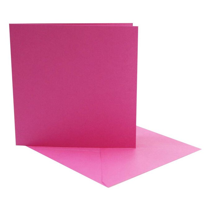 Pink Cards and Envelopes 6 x 6 Inches 4 Pack image number 1