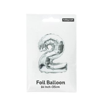 Silver Foil Number 2 Balloon image number 3