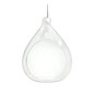 Oval Fillable Glass Bauble 10cm image number 1