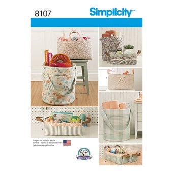 Simplicity Organiser Baskets Sewing Pattern 8107