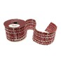 Red Sparkle Tartan Wire Edge Ribbon 63mm x 3m image number 1