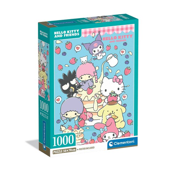 Clementoni Hello Kitty and Friends Jigsaw Puzzle 1000 Pieces image number 1