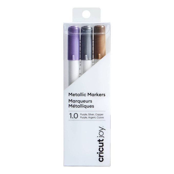 Cricut Joy Silver Violet and Copper Metallic Markers 3 Pack image number 1