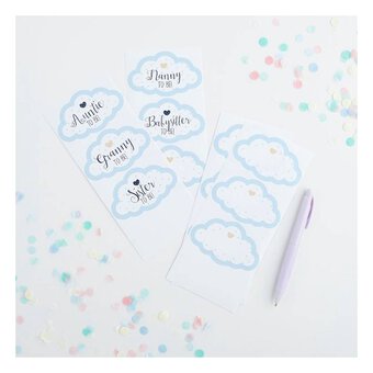 Blue Baby Shower Guest Stickers 18 Pack image number 2