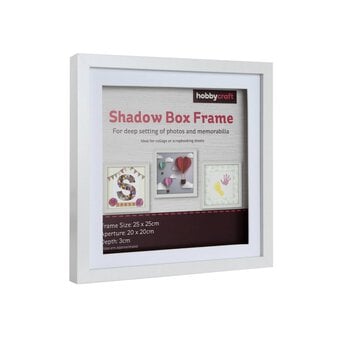 White Shadow Box Frame 25cm x 25cm
