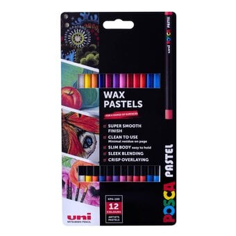 Uni-ball Posca Primary Wax Pastels 12 Pack
