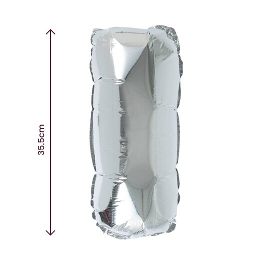 Silver Foil Letter I Balloon image number 2