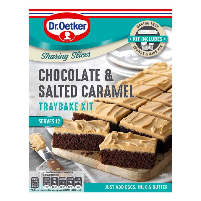 Dr. Oetker Chocolate and Salted Caramel Traybake Kit image number 1