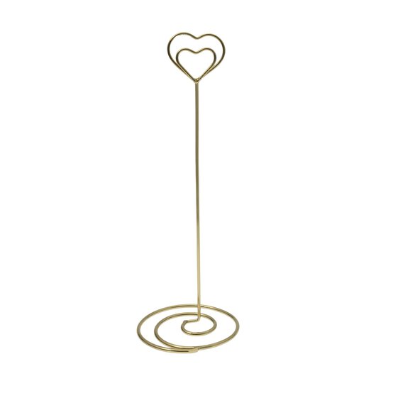 Gold Heart Table Number Stand image number 1