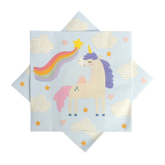 Unicorn Party Napkins 16 Pack image number 1
