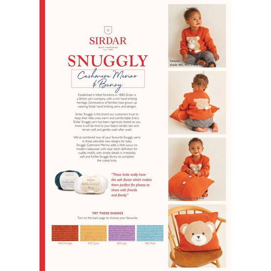 Sirdar Snuggly Bear Sweater and Cushion Pattern 5372 image number 3