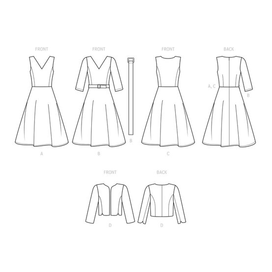 Simplicity Dress and Jacket Sewing Pattern S9473 (16-24) image number 6
