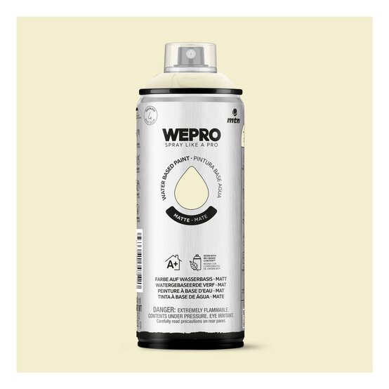 MTN WEPRO Montmartre White Matte Water-Based Spray Paint 400ml image number 1