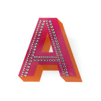 Cold Transfer and Bling Letter A Sticker Set