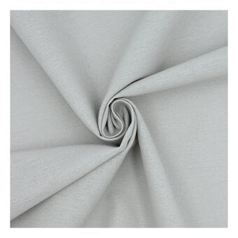Silver Linen Blend Fabric by the Metre