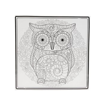 Owl Colour-In Canvas Assortment