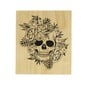 Floral Skull Wooden Stamp 8cm x 10cm image number 4