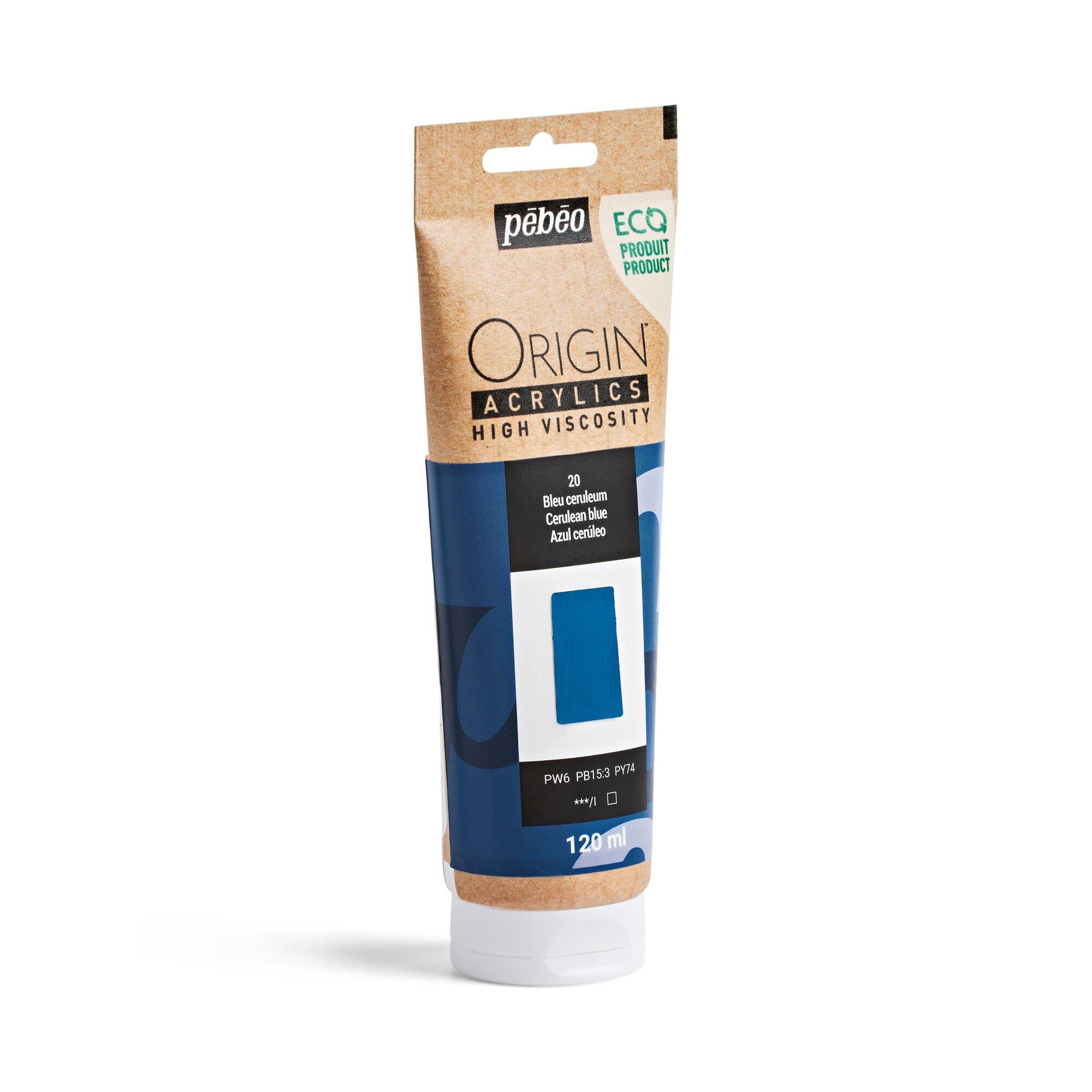 Pebeo Origin Cerulean Blue Acrylic Paint 120ml Hobbycraft
