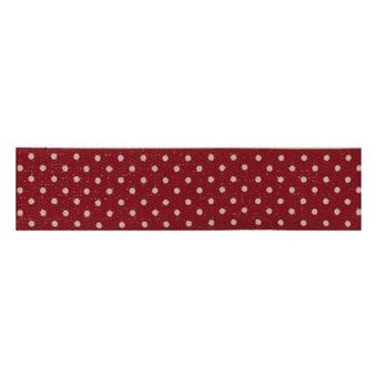 Red Printed Cotton Ribbon 15mm x 5m image number 2