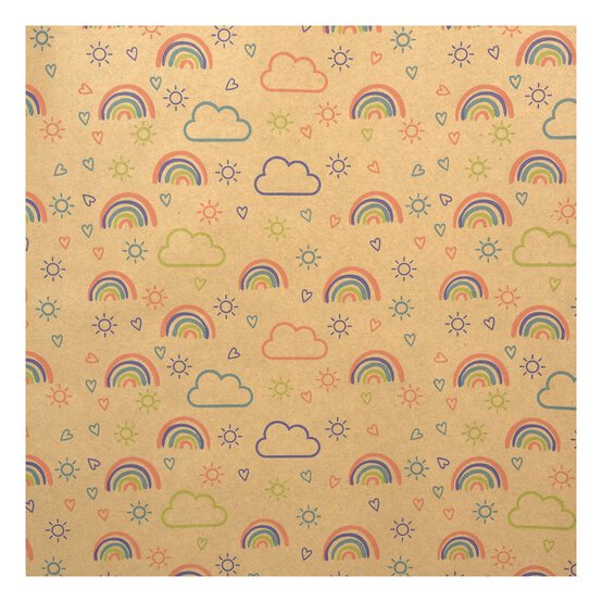 Rainbow Party Kraft Paper Roll 70cm x 3m image number 3