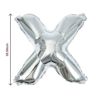 Silver Foil Letter X Balloon image number 2