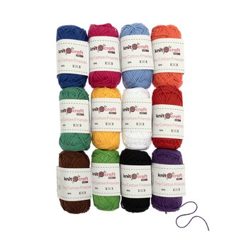 Knitcraft Bright Tiny Cotton Friends Yarn 25g 12 Pack