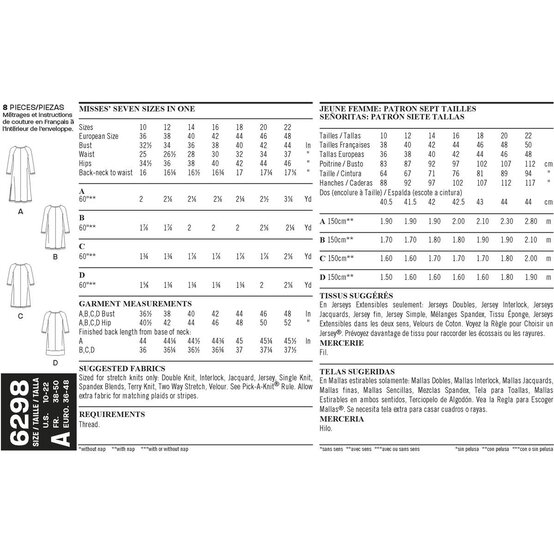 New Look Just 4 Knits Women's Dress Sewing Pattern 6298 image number 3