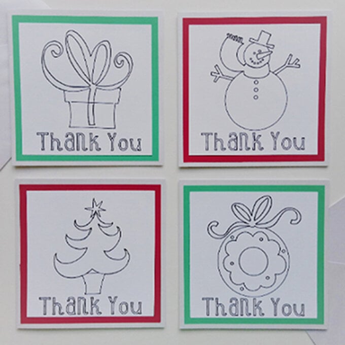 Cricut: How to Make Thank You Colouring Cards image number 1