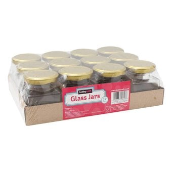 Clear Square Glass Jars 130ml 12 Pack image number 2