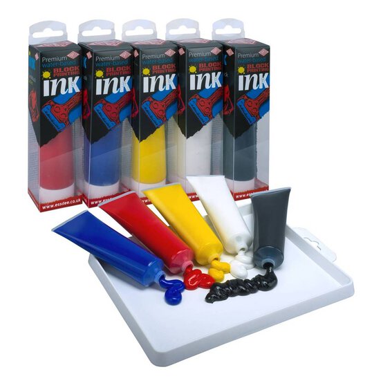 Essdee Black Waterbased Block Printing Ink 100ml image number 2