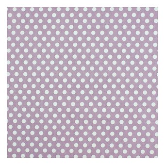 Lilac Medium Dot Cotton Fabric by the Metre