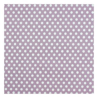 Lilac Medium Dot Cotton Fabric by the Metre