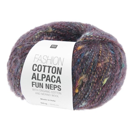 Rico Fashion Purple Cotton Alpaca Fun Neps 50g image number 1