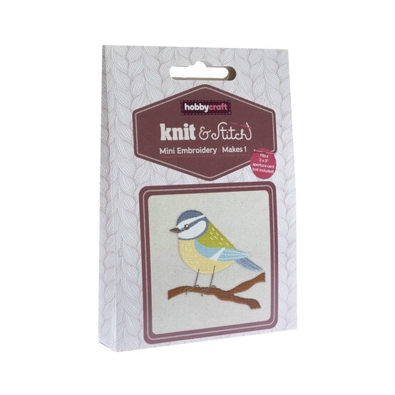 Mini Blue Tit Embroidery Kit image number 1