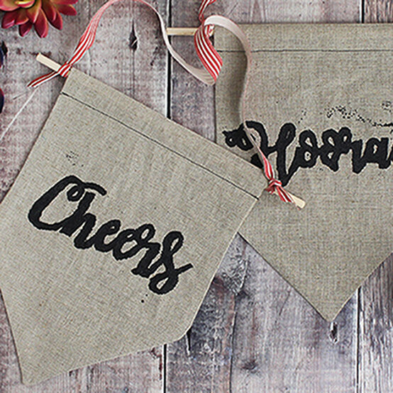 How to Screen Print a Pennant Flag Using Mod Podge image number 1