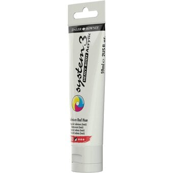 Daler-Rowney System3 Cadmium Red Hue Heavy Body Acrylic 59ml image number 3