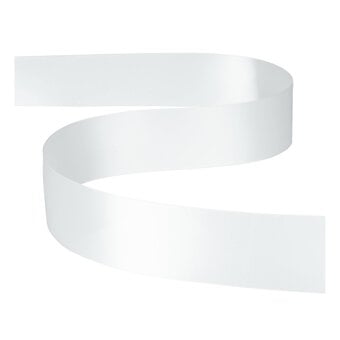 Antique White Double-Faced Satin Ribbon 36mm x 5m