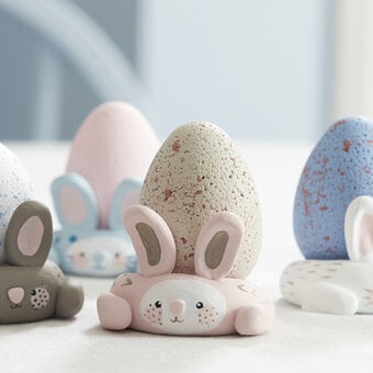 How to Make Air Drying Clay Easter Bunny Egg Cups