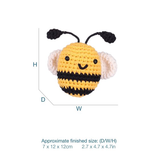 Trimits Beginner&rsquo;s Amigurumi Crochet Bee Kit image number 6
