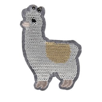 Trimits Sequin Alpaca Iron-On Patch