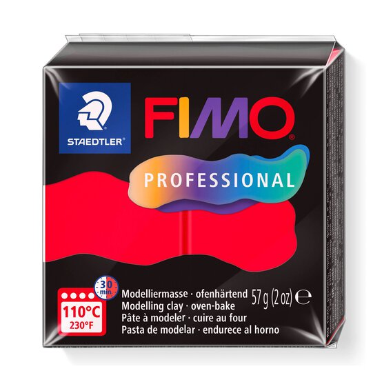Fimo Professional True Red Modelling Clay 57g image number 1