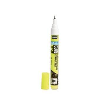Pebeo Setacolor Fluorescent Yellow Leather Paint Marker image number 4