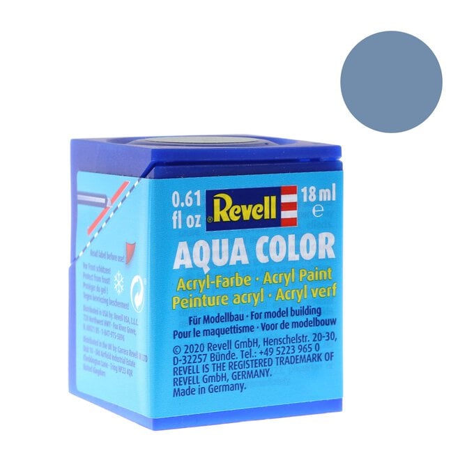 Revell Grey Matt Aqua Colour Acrylic Paint 18ml (157) image number 1
